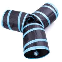 3 Holes Foldable Pet Cat Tunnel Indoor Outdoor Pet Cat Training Toy for Cat Rabbit Animal Play Tunnel Tube