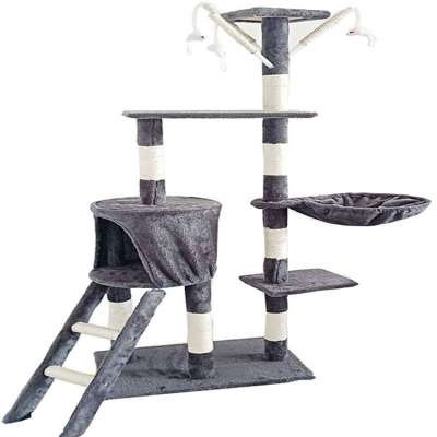 Factory wholesale luxury simple and comfortable plush cat tree scratcher