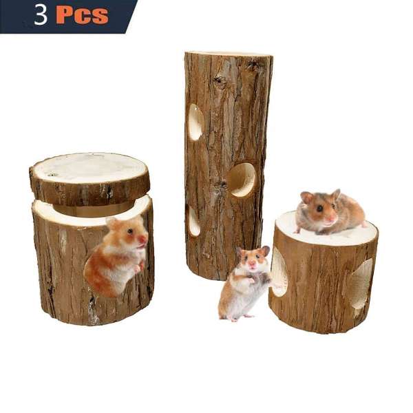 Amazon hot selling Wooden Grinding teeth hamster hamster tunnel toys