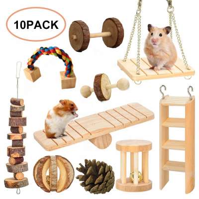 Amazon hot selling Wooden mouse hamster toy sets